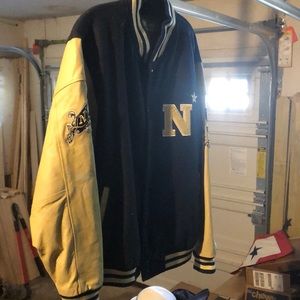 A Naval Academy letter jacket